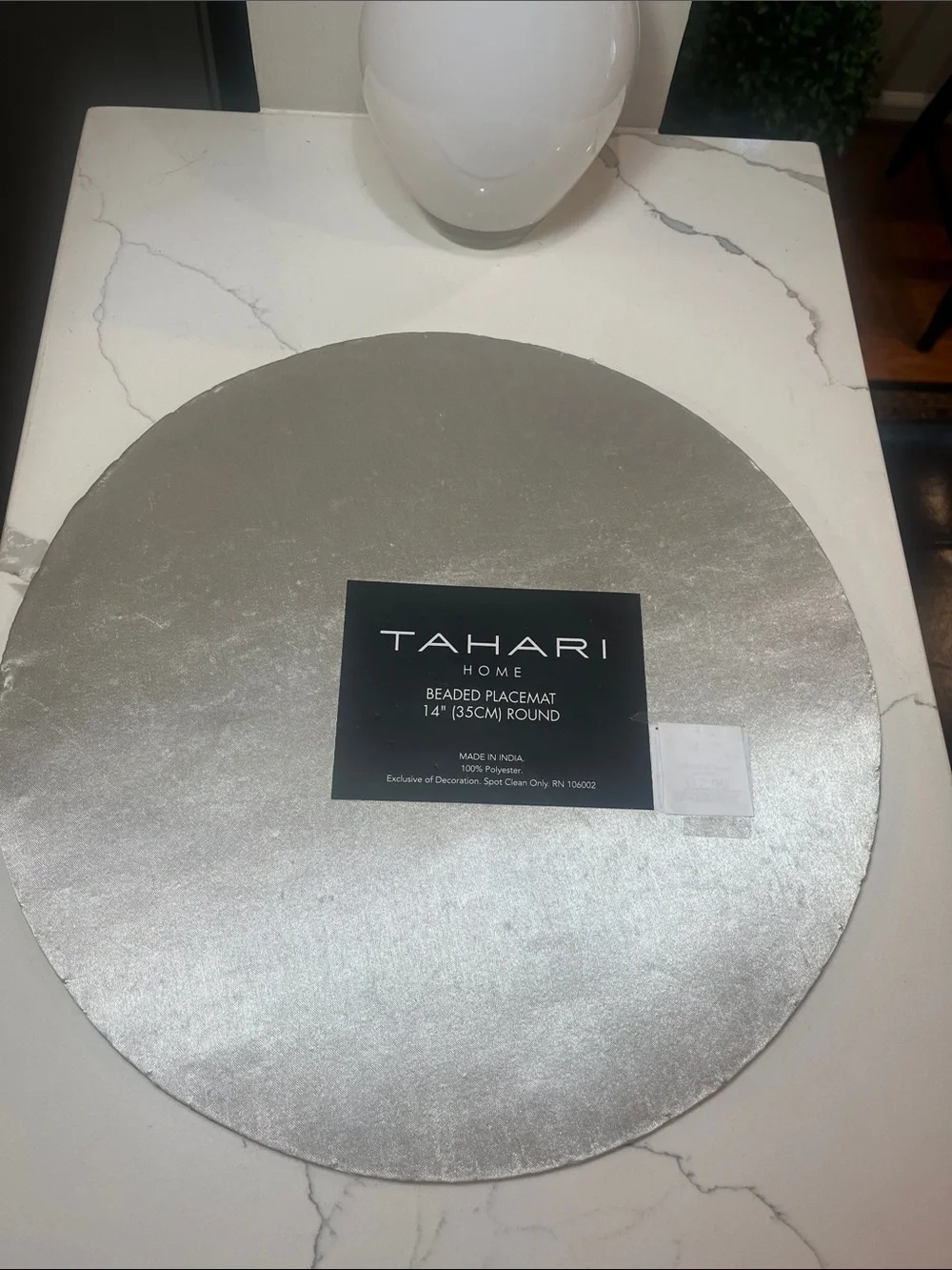 Tahari FALL LEAVES Beaded Placemat Charger 14” Multicolor Fall Thanksgiving NEW